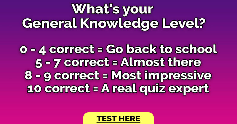Hard General Knowledge Quiz